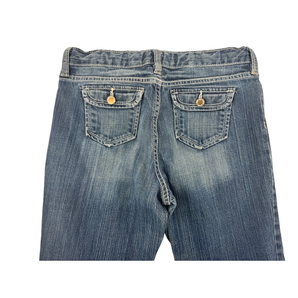 Gap Denim Straight Leg Jeans Women 14‎ Plus Blue Medium Wash Flap Pocket Y2K